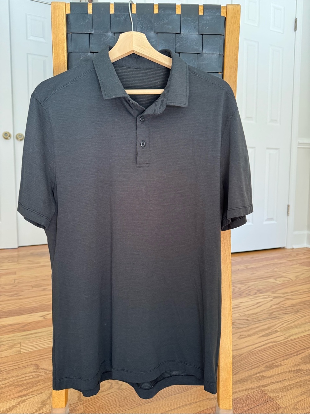 lululemon athletica Black Short-Sleeve Polo